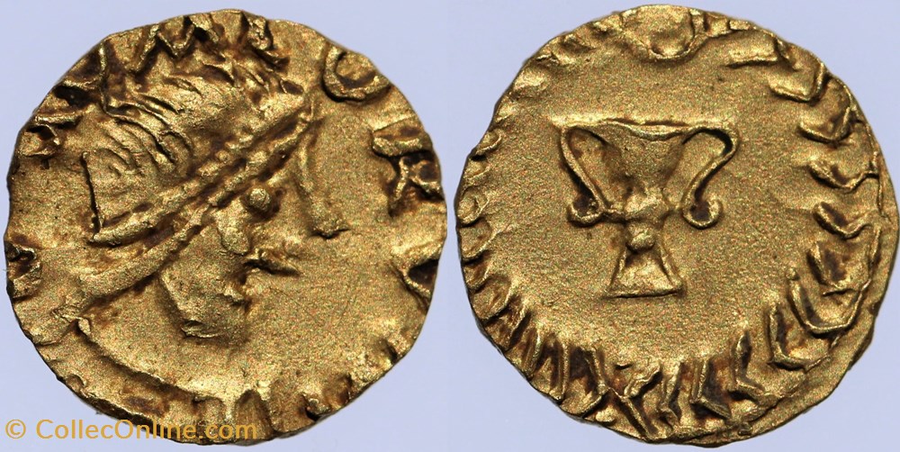 monnaies europe medievale royaumes francs banassac type au calice vieux style