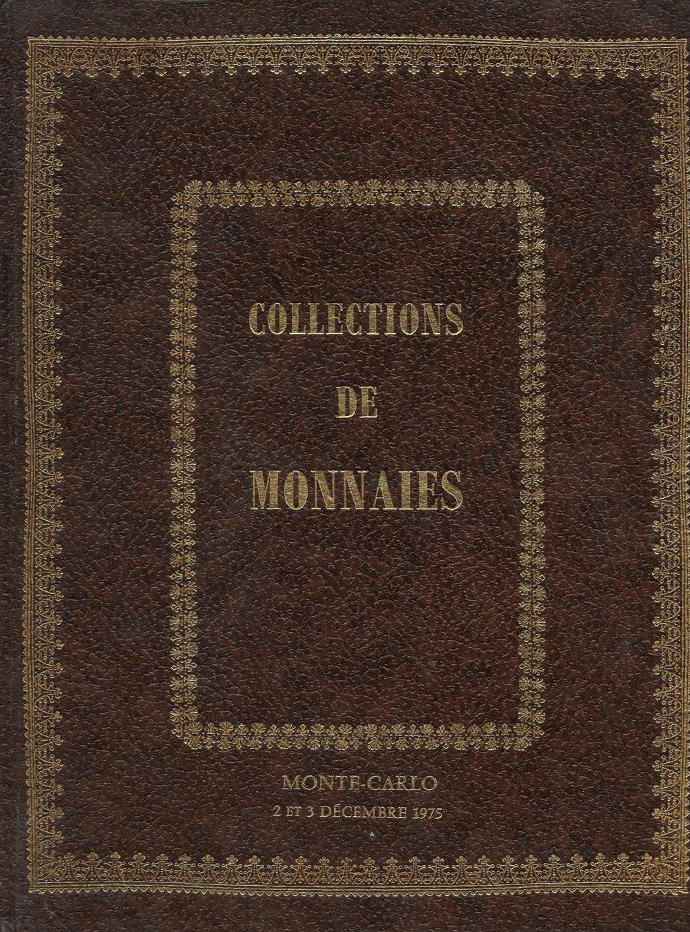 1975 - Vente aux enchères, Monte-Carlo monnaies livres ouvrages ventes 1975 vente aux encheres monte carlo