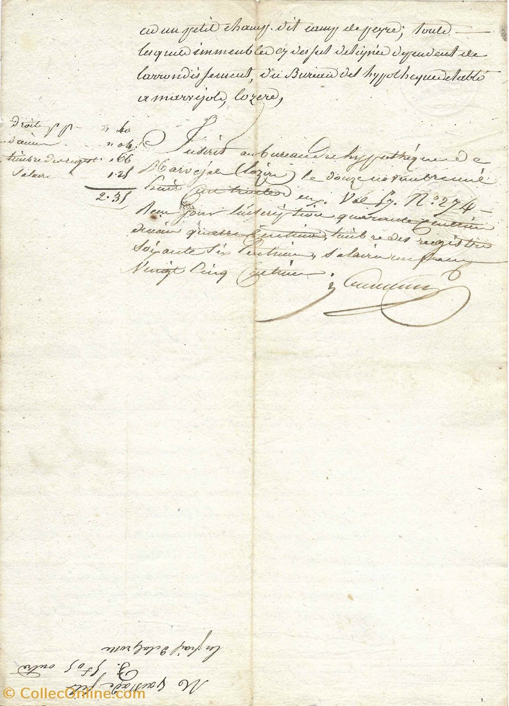 1832 - créance hypothécaire documents anciens autres 1832 creance hypothecaire