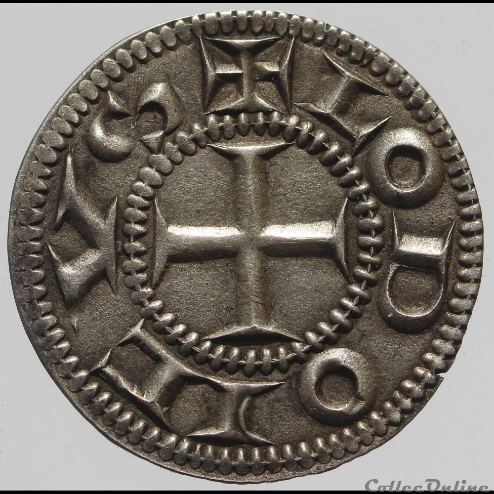 Louis IV - Angoulême - Denier 2 monnaies europe medievale royaumes francs louis iv angouleme denier