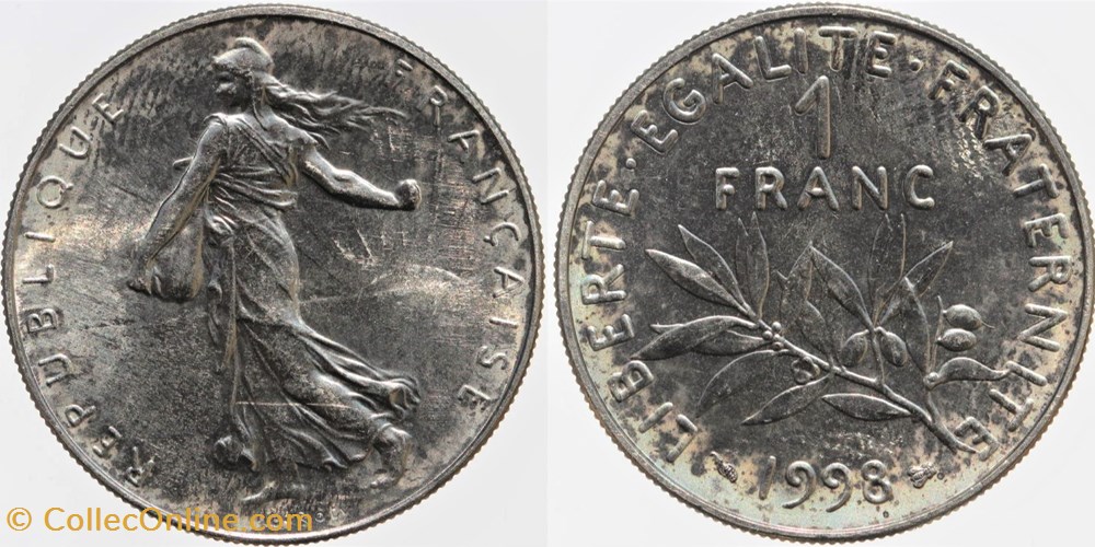 F-226 - Roty - 1 fr. - 1998 monnaies monde france f 226 roty 1 fr 1998