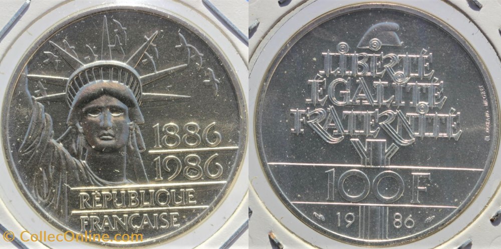 monnaies monde france f 454 liberte 100 fr 1986