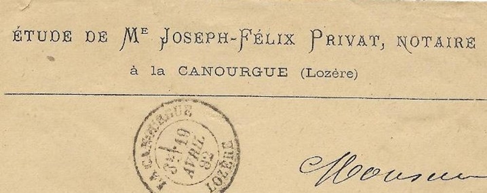 Privat Joseph-Félix (1882) documents anciens factures commerciaux privat joseph felix 1882