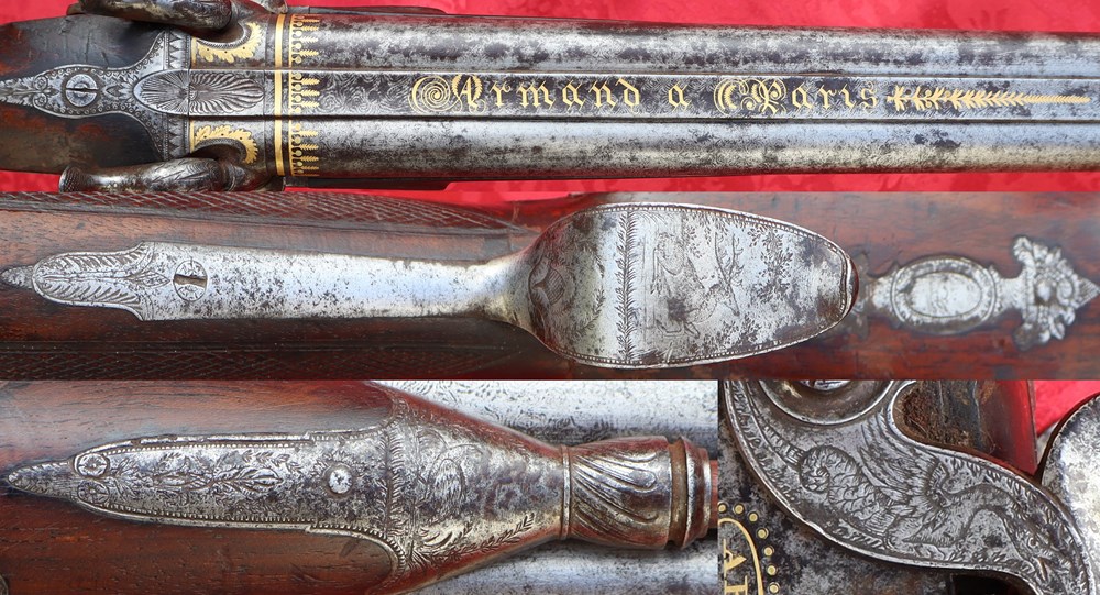 militaria autres fusil de chasse a piston armand a paris