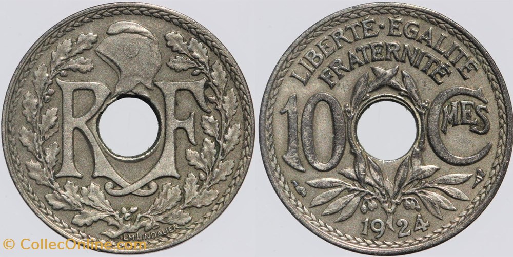 F-138 - Lindauer - 10 c. - 1924 monnaies monde france f 138 lindauer 10 c 1924