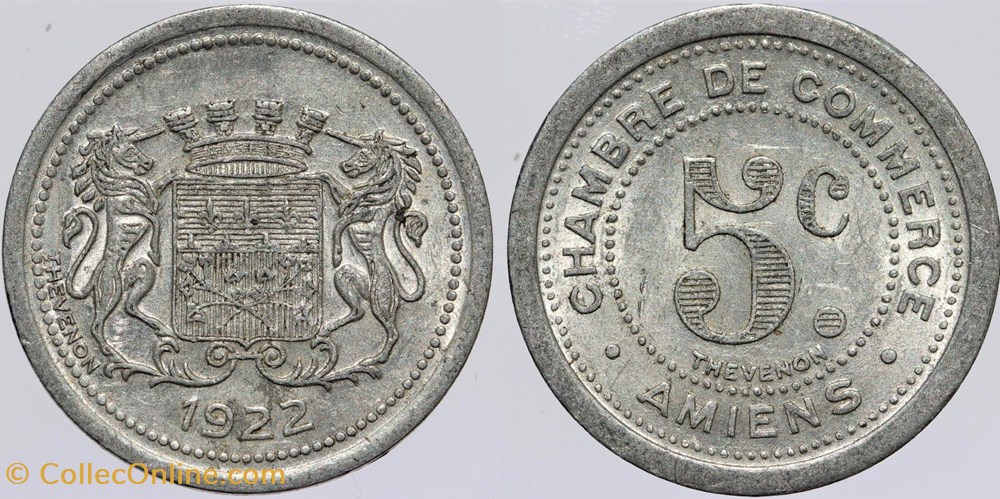 80 - Amiens - 5 centimes monnaies monde france 80 amiens 5 centimes
