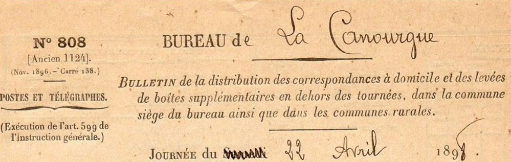 1898 - Bulletin de distribution et correspondance documents anciens marques postales europe 1898 bulletin de distribution et correspondance
