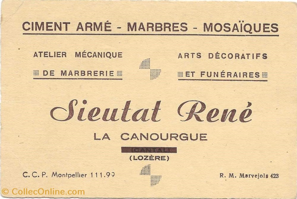 Sieutat René (1960) documents anciens factures commerciaux sieutat rene 1960