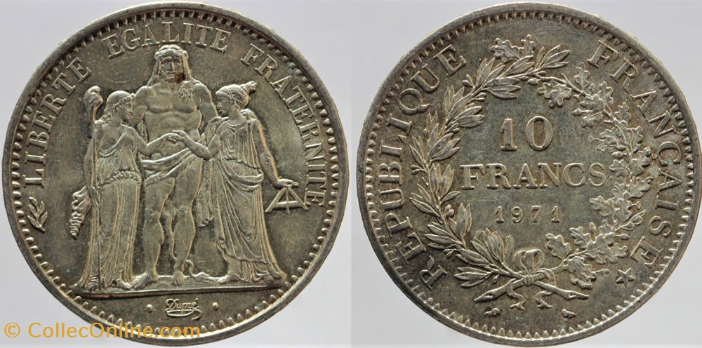 F-364 - Dupré - 10 fr. - 1971 monnaies monde france f 364 dupre 10 fr 1971