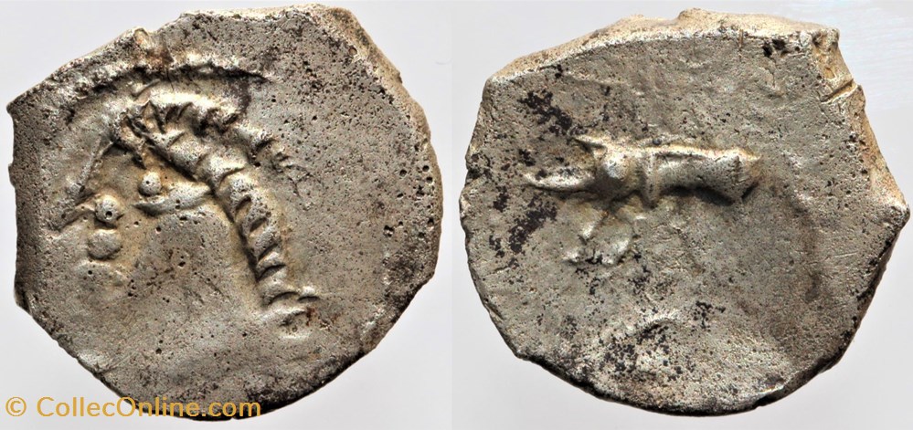 monnaies antiques av jc ap celtes rutenes drachme au sanglier