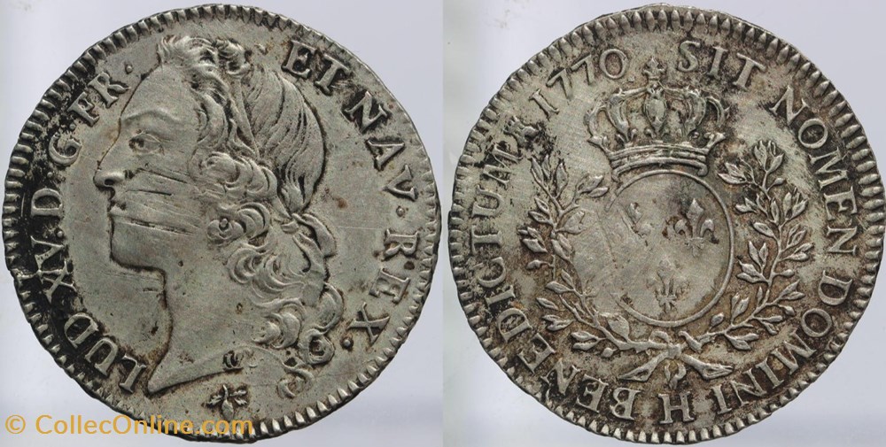 monnaies europe medievale france royales dy 1681 louis xv 1 2 ecu 1770 la rochelle