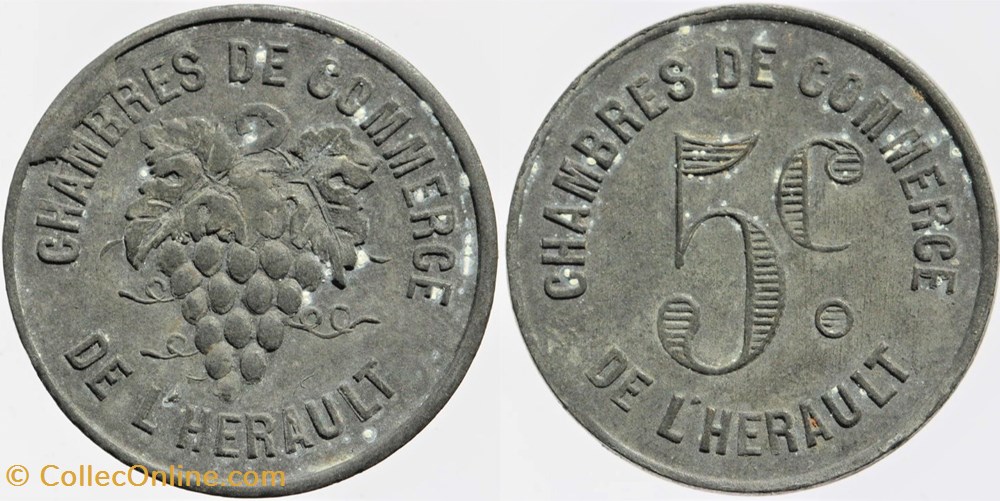 monnaies monde france 34 herault c c 5 centimes