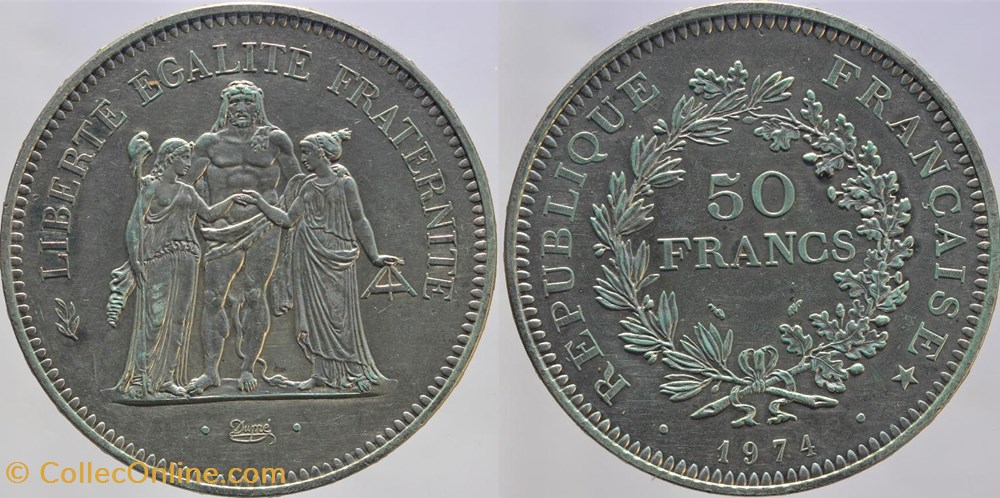 F-427 - Dupré - 50 fr. - 1974 monnaies monde france f 427 dupre 50 fr 1974