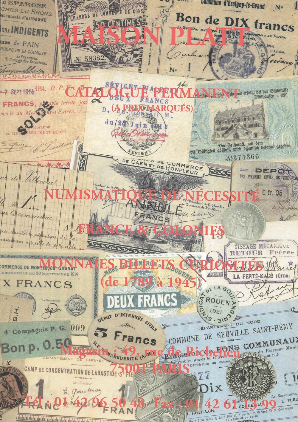 monnaies livres ouvrages 2006 catalogue permanent platt