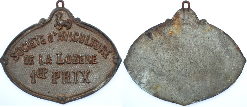 medailles france 1930 et apres societe aviculture de la lozere