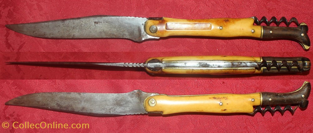 Thibaud à Mende, Laguiole. 3 couteaux metier thibaud a mende laguiole