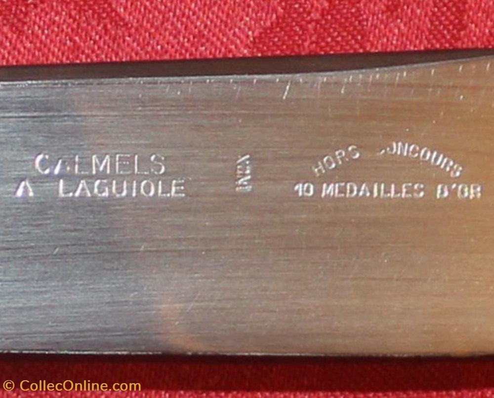 Laguiole Calmels de mariage 4 couteaux regionaux laguiole calmels de mariage