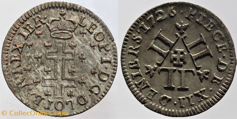 Lorraine - Leopold I - XII deniers monnaies france feodales lorraine leopold i xii deniers