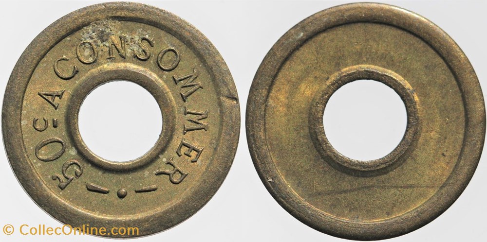Jeton à consommer - 50 centimes monnaies monde france jeton a consommer 50 centimes