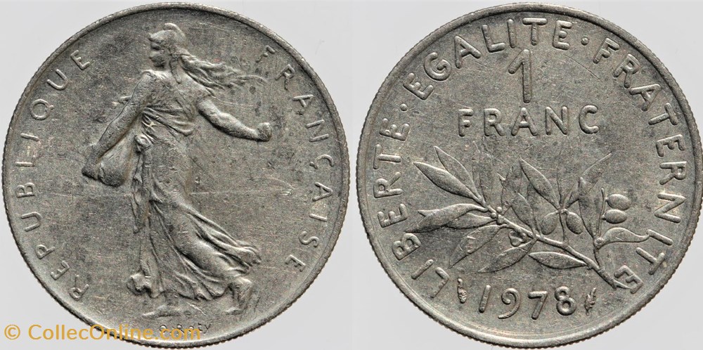 monnaies monde france f 226 roty 1 fr 1978