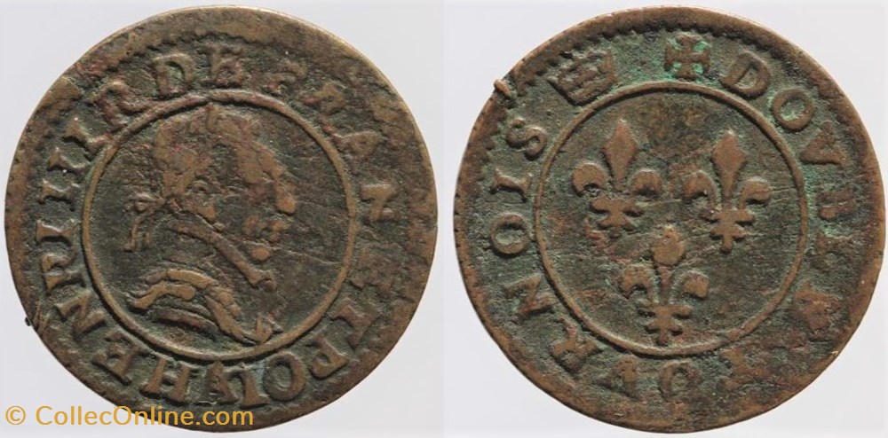 monnaies europe medievale france royales dy 1152 henri iii double tournois n d paris