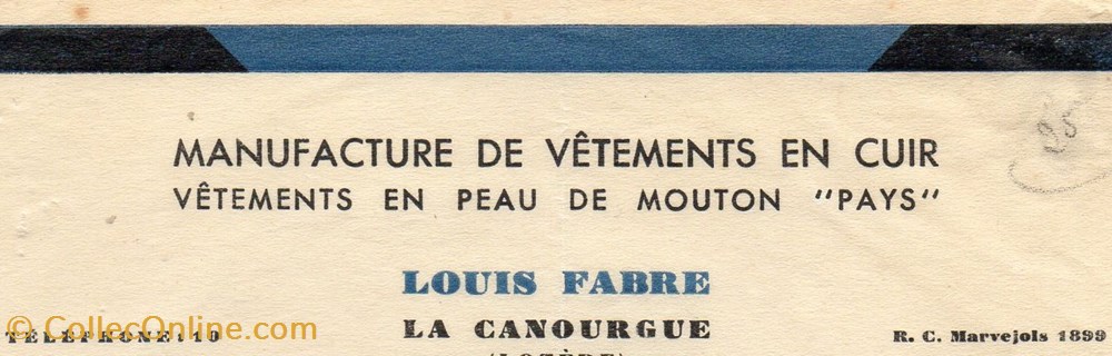 Fabre Louis (1932) documents anciens factures commerciaux fabre louis 1932