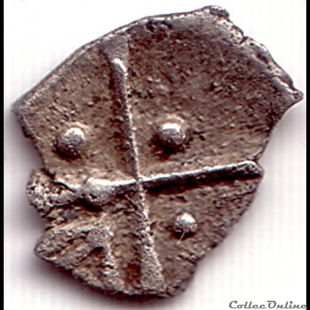 Savès assimilable 390 et 257 - Obole au triskèle monnaie antique gauloise saves assimilable 390 et 257 obole au triskele