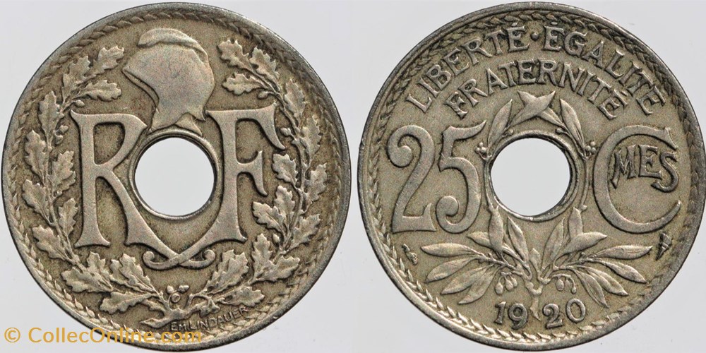 F-171 - Lindauer - 25 c. - 1920 monnaies monde france f 171 lindauer 25 c 1920
