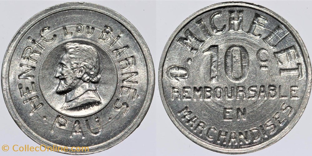 64 - Pau - 10 centimes monnaies monde france 64 pau 10 centimes