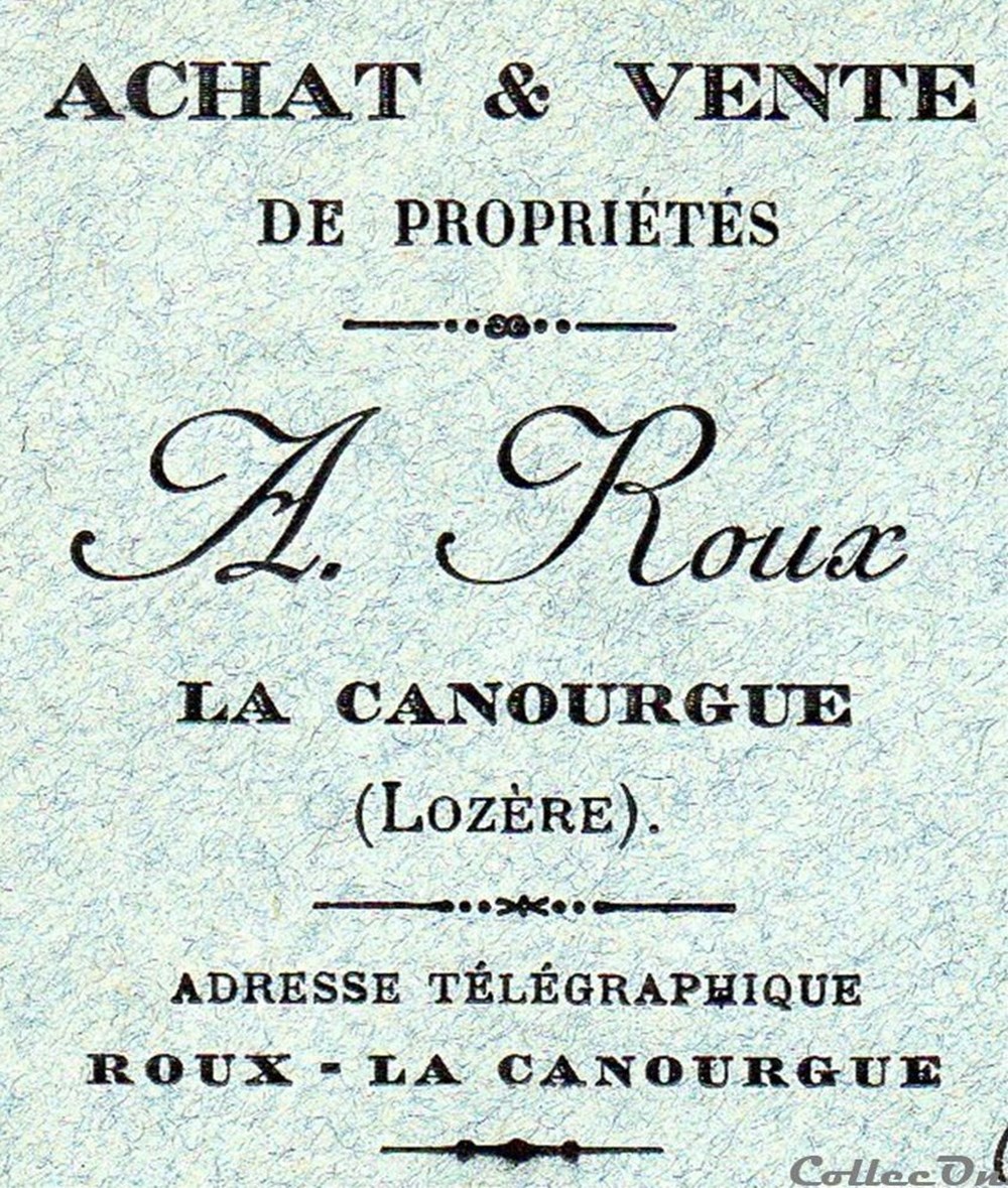 Roux A. (1909) documents anciens factures commerciaux roux a 1909