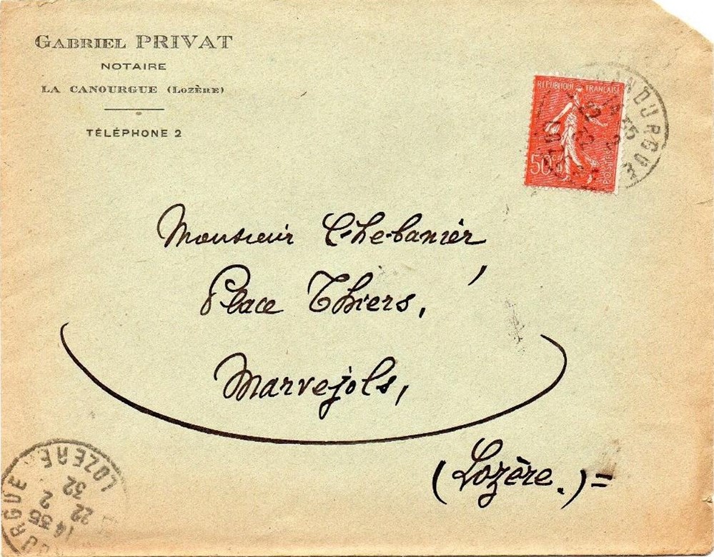 Privat Gabriel (1932) documents anciens factures commerciaux privat gabriel 1932