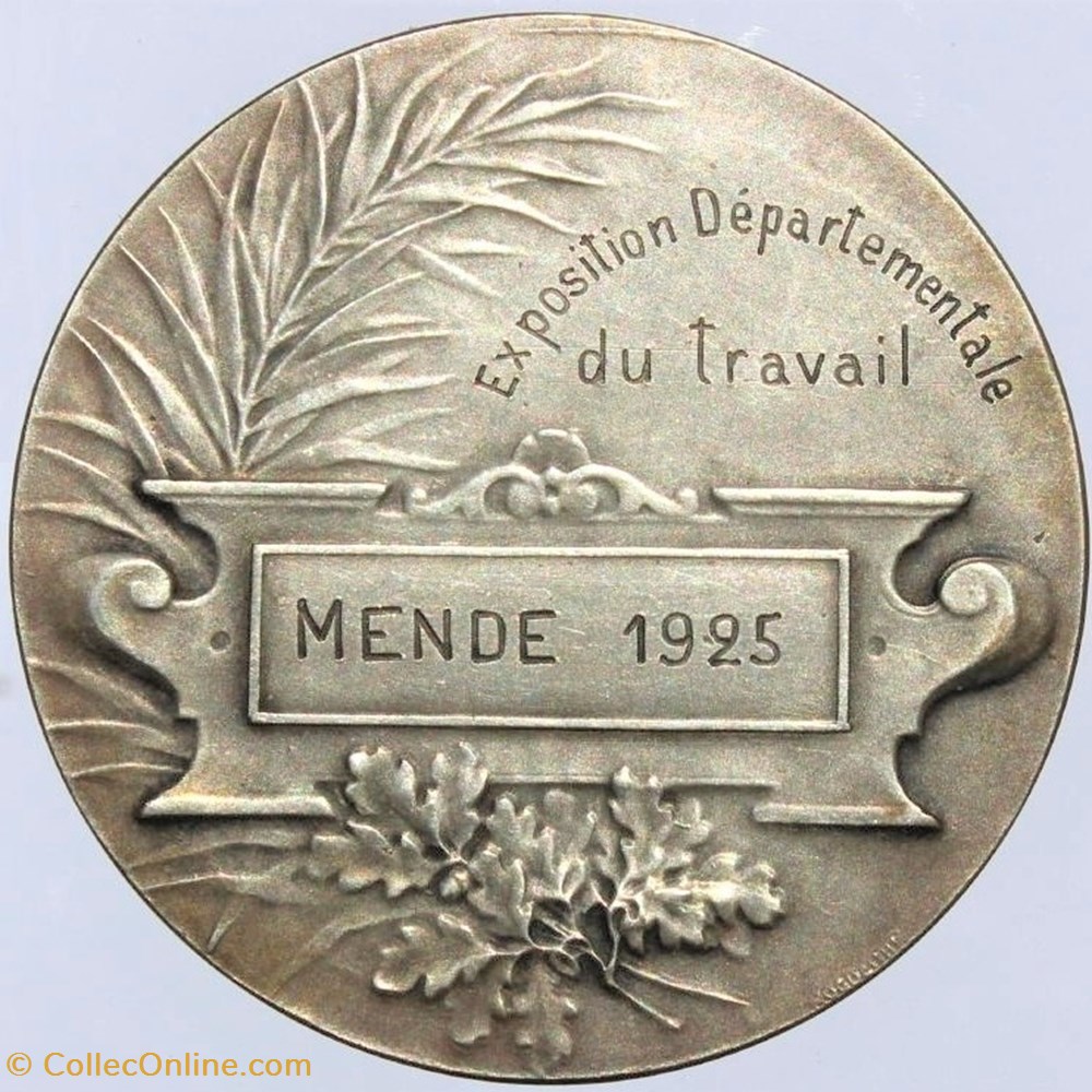 1925 - Exposition Départementale 3 medailles france 1925 exposition departementale