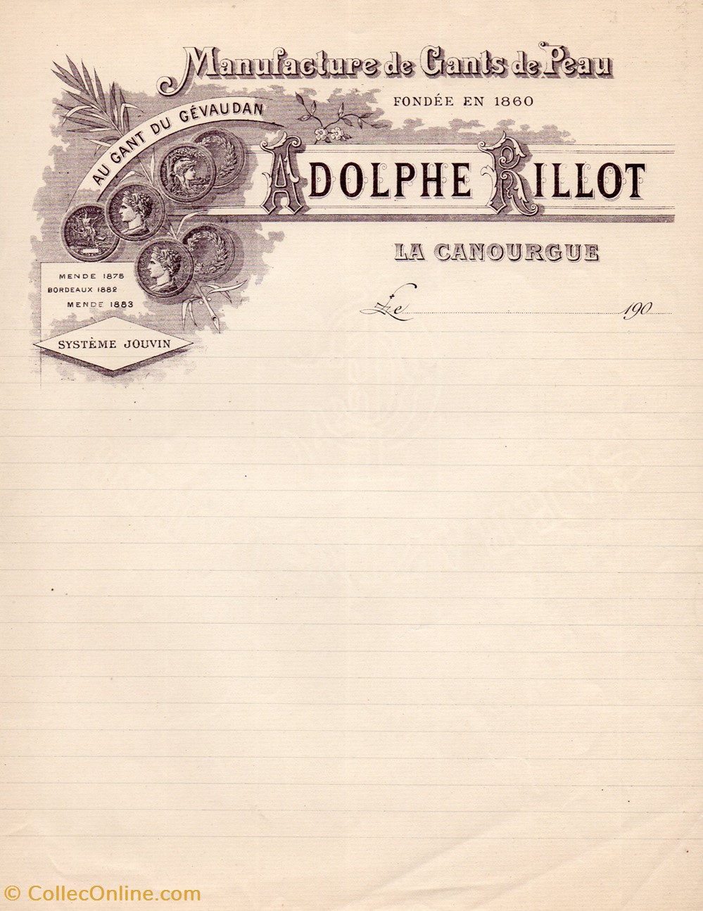 Rillot Adolphe (1900) documents anciens factures commerciaux rillot adolphe 1900