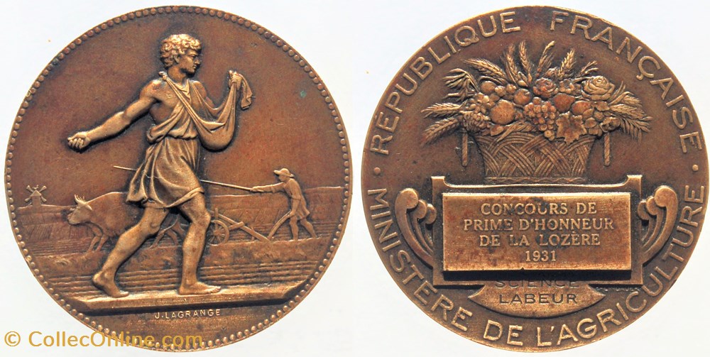 1931 - Concours de prime d'honneur medailles france 1931 concours de prime honneur