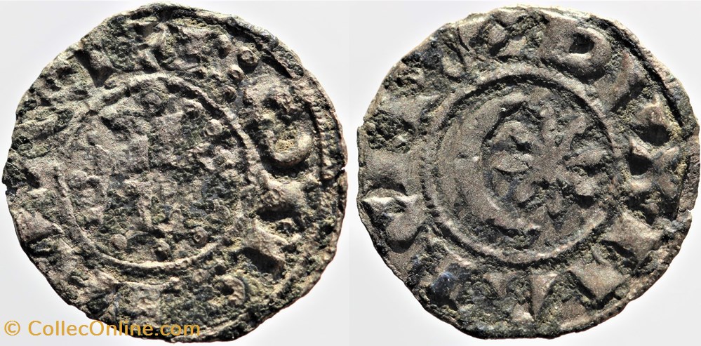 Languedoc - Marquisat de Provence - Raymond V et VI - Denier monnaies france feodales languedoc marquisat de provence raymond v et vi denier