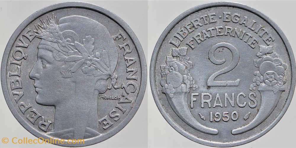 F-269 - Morlon - 2 frs. - 1950 monnaies monde france f 269 morlon 2 frs 1950