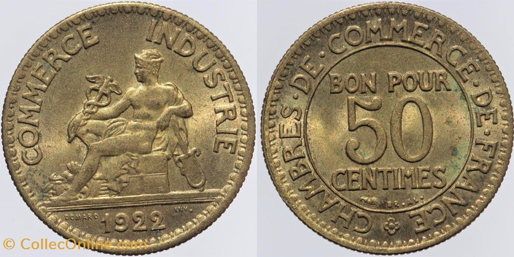F-191 - Domard - 50 c. - 1922 monnaies monde france f 191 domard 50 c 1922