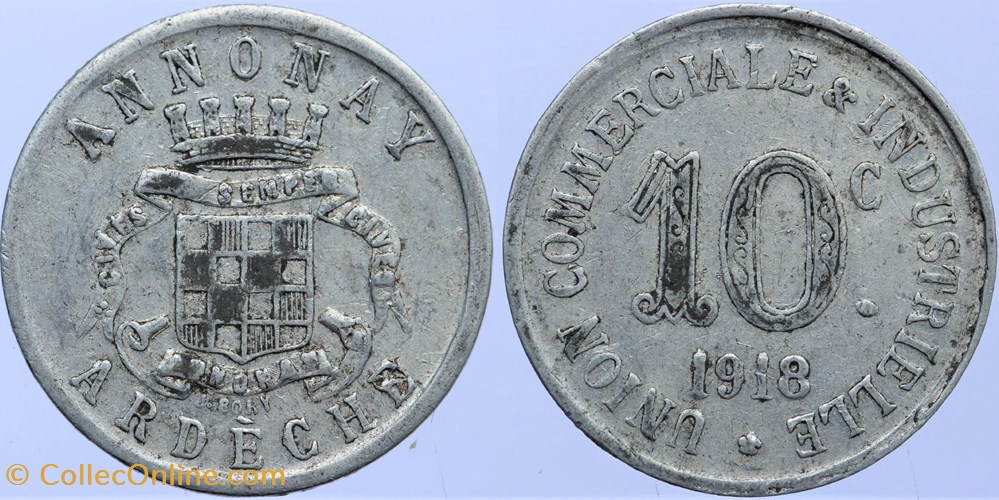monnaies monde france 07 annonay 10 centimes