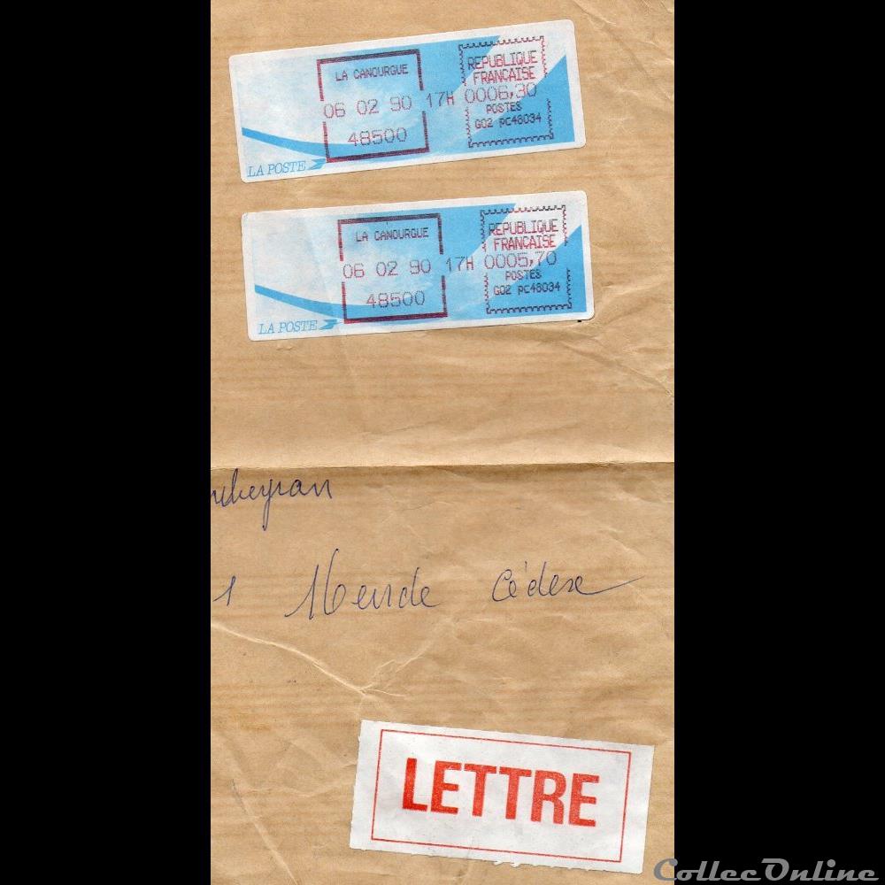1990 - Vignettes d'affranchissement marque postale europe france 1990 vignettes affranchissement