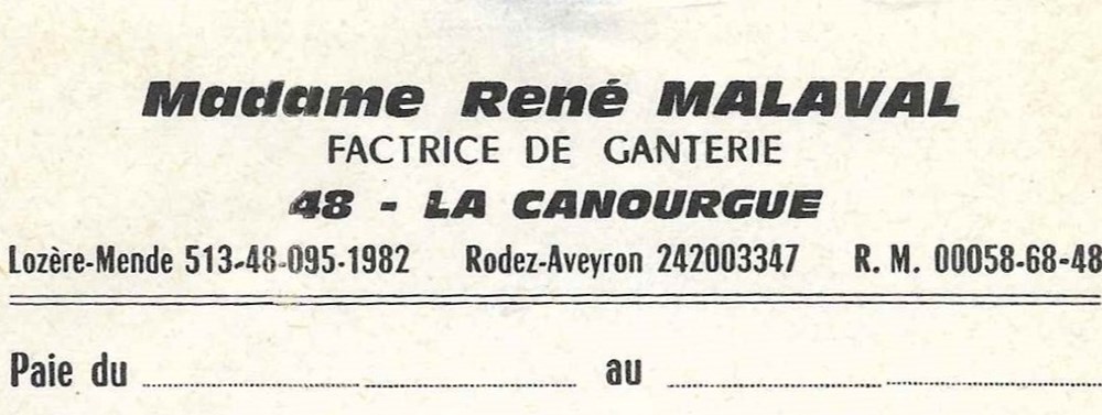 documents anciens factures commerciaux malaval 1982