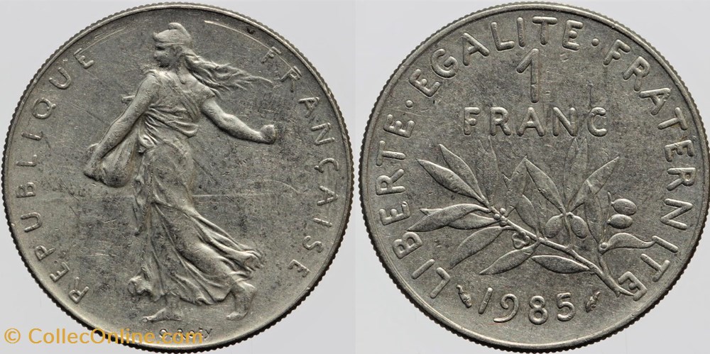 F-226 - Roty - 1 fr. - 1985 monnaies monde france f 226 roty 1 fr 1985