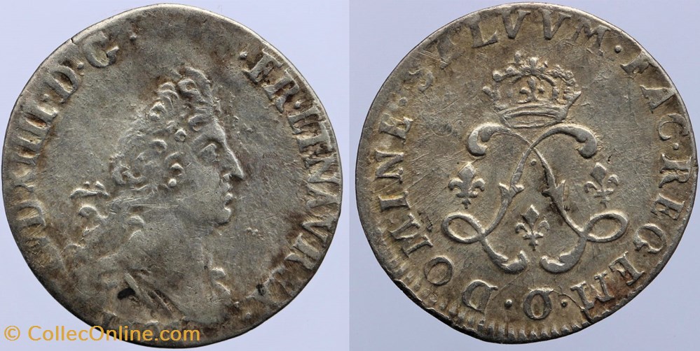 Dy 1519 - Louis XIV - 4 sols - 1692, Riom monnaies europe medievale a france royales dy 1519 louis xiv 4 sols 1692 riom