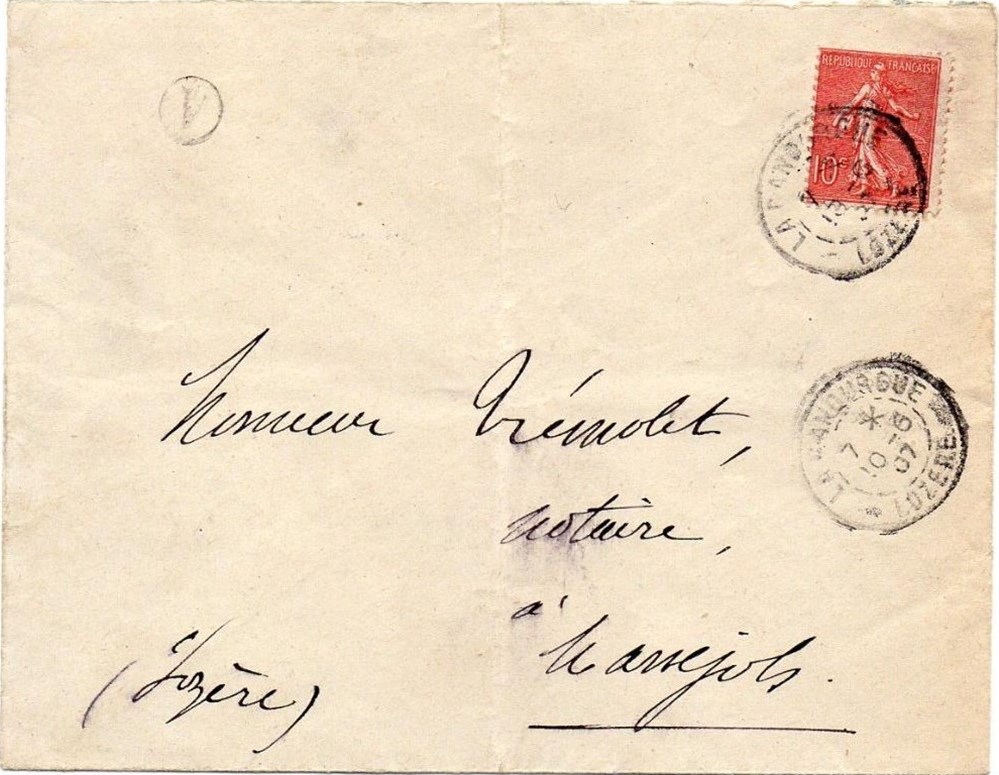 1907 - Cachets types A3 et BR Le Patus documents anciens marques postales europe 1907 cachets types a3 et br le patus