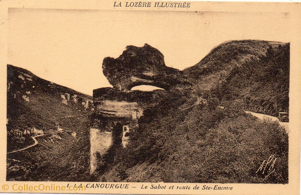 C05 - 4 - Le Sabot et route de Ste-Enimie cartes postales europe france c05 4 le sabot et route de ste enimie