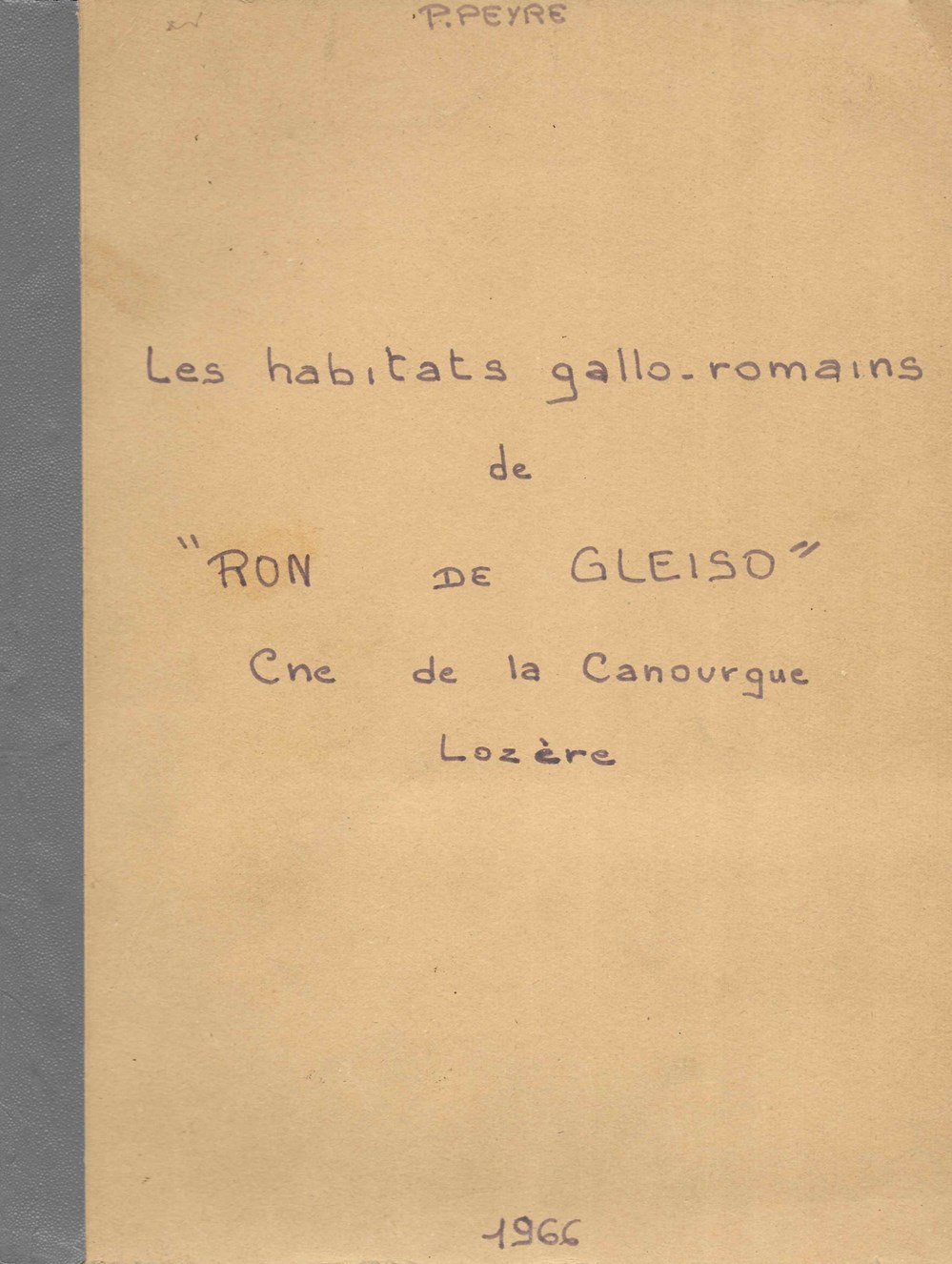 livres bd revues 1966 les habitats gallo romains de ron de gleiso