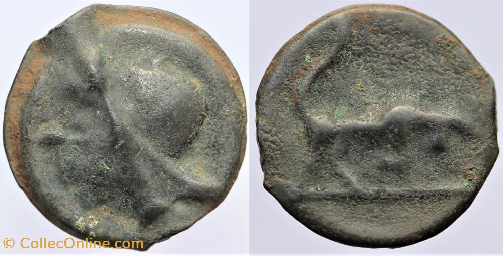 Bituriges Cubes - Potin au taureau chargeant monnaies antiques av jc ap celtes bituriges cubes potin au taureau chargeant