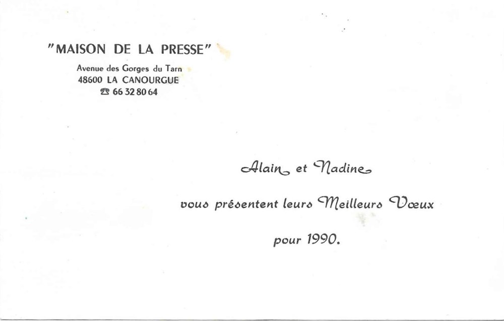documents anciens factures commerciaux artis alain et nadine 1990