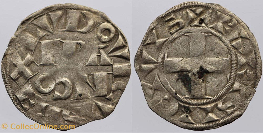 Dy 0146 - Louis VII - Denier Parisis monnaies europe medievale france royales dy 0146 louis vii denier parisis