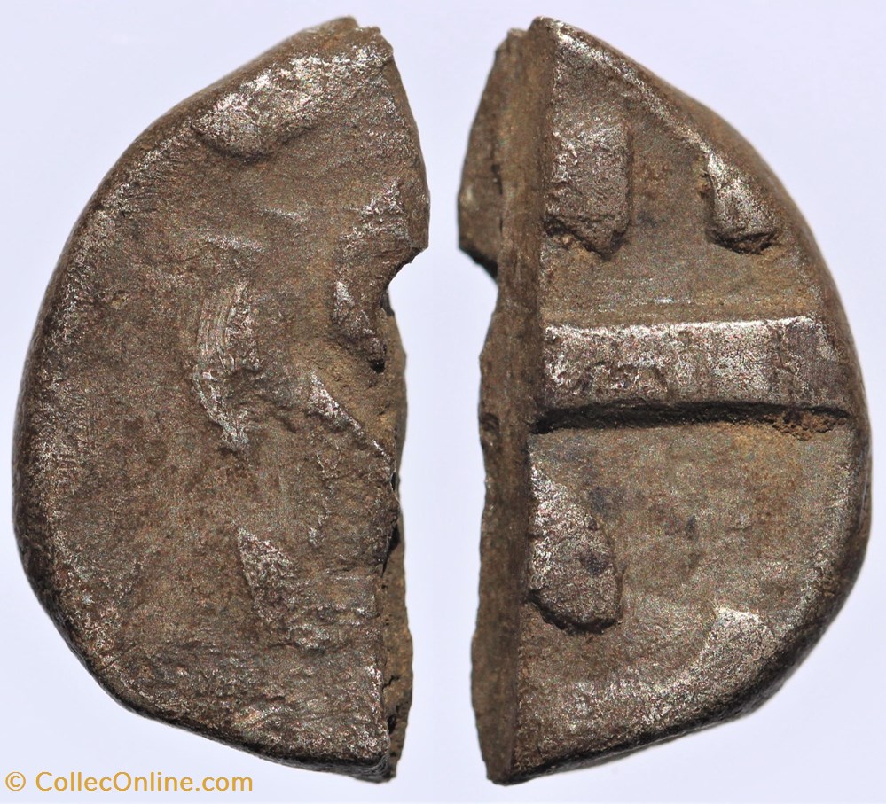 Volques Tectosages - Demi drachme cubiste monnaies antiques av jc ap celtes volques tectosages demi drachme cubiste