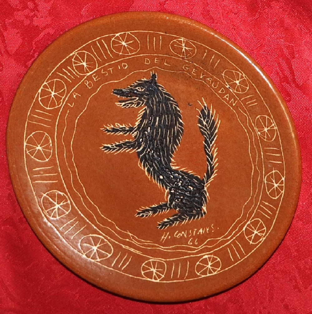 art antiquites ceramiques poteries france petite assiette h constans